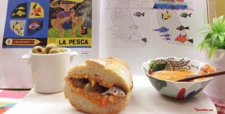 Bocata de sardinas con aceitunas