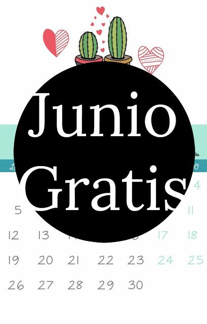 Calendario de Junio con Cactus , gratis Calendario de Junio con Cactus , gratis