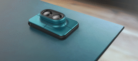 Print, un nuevo concepto de cámara híbrida digital e instantánea con un diseño moderno y atractivo GIF animado