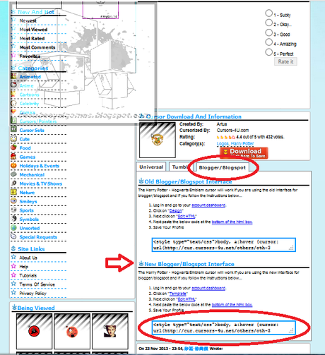 Tutorial - Cambiar el cursor de nuestro blog