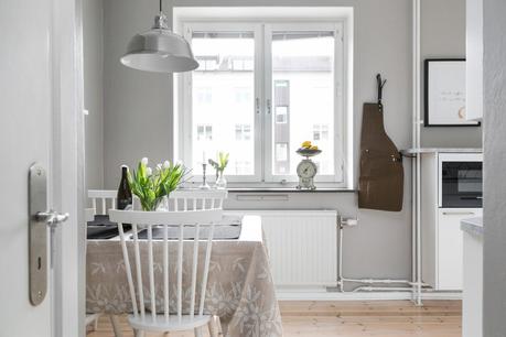 estilo escandinavo cocinas nórdicas cocinas modernas cocinas en u cocinas blancas blog decoración Baldosas con forma de rombo 