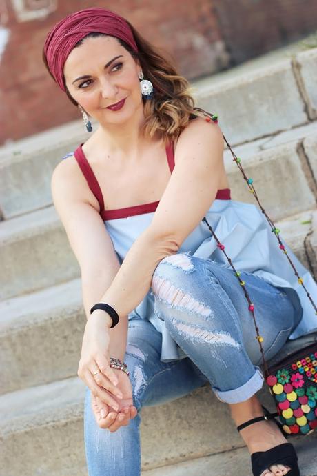 Top con escote de espalda Top con escote de espalda