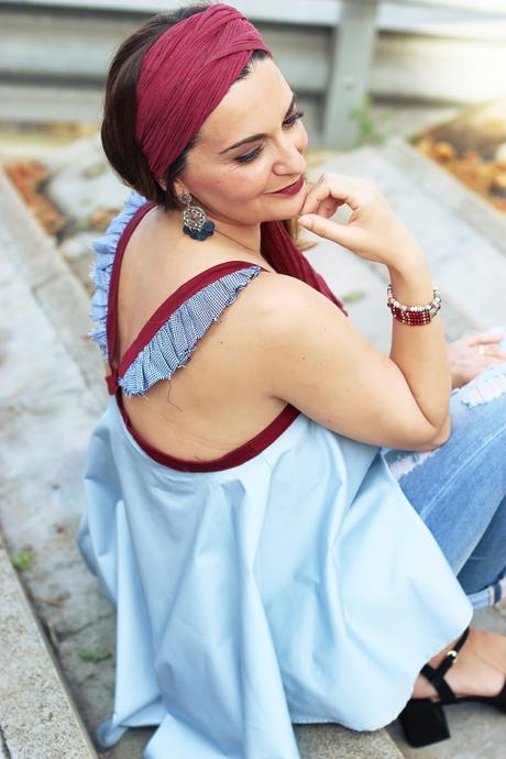 Top con escote de espalda Top con escote de espalda