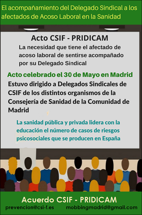 MobbingMadrid El acompañamiento del Delegado Sindical a los afectados de Acoso Laboral en el ámbito sanitario MobbingMadrid El acompañamiento del Delegado Sindical a los afectados de Acoso Laboral en el ámbito sanitario