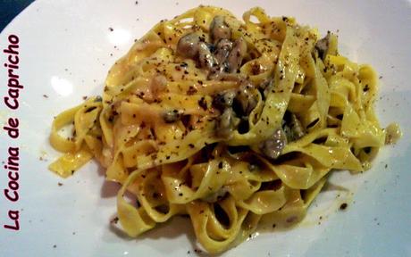 TAGLIATELLE CON BOLETUS Y TRUFA