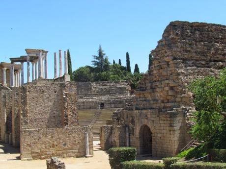 El teatro de las ruinas romanas de Mérida. España El teatro de las ruinas romanas de Mérida. España