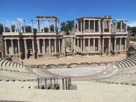 El teatro de las ruinas romanas de Mérida. España El teatro de las ruinas romanas de Mérida. España