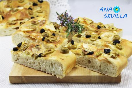 Focaccia de ajo negro con Thermomix