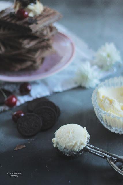 Gofres de galletas Oreo en sandwichera