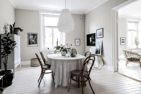 textiles naturales piso luminoso decoración sueca decoración madera natural decoración colores claros blog decoración nórdica apartamento sueco 