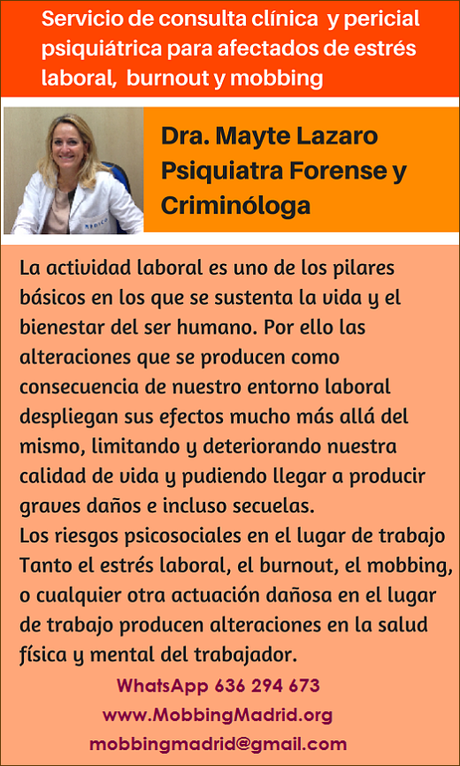 MobbingMadrid Servicio de consulta clínica on line y pericial psiquiátrica para afectados de estrés laboral,  burnout y mobbing