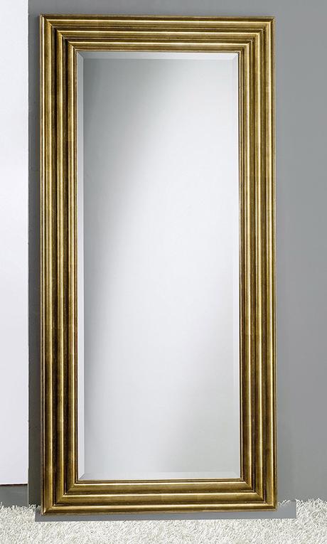 Espejos actuales Espejo con marco de madera, hoja bronce, 100% Made in Italy Certificado