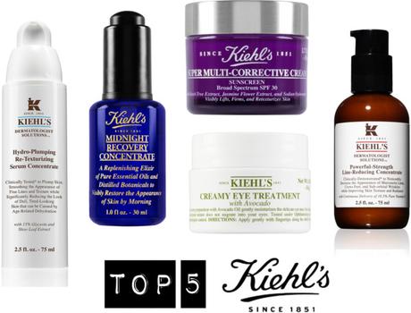 el top 5 de Kiehls productos favoritos