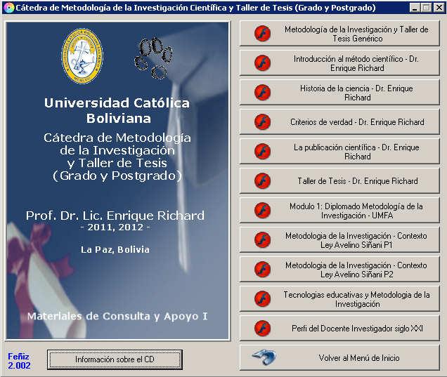 Cátedra de Metodología de la Investigación - Carrera de Enfermería - Universidad Católica Boliviana