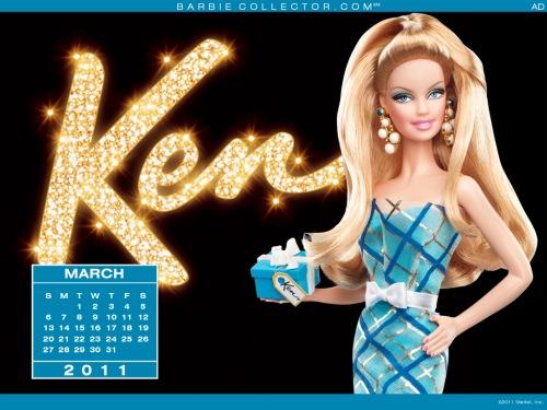 Mar2011_1024 Desktop Calendar: March, by Barbie Collector