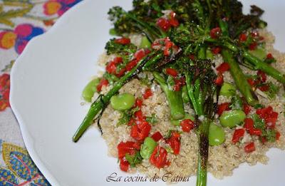 Ensalada de quinoa con bimi