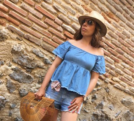 DOUBLE DENIM + STRAW HAT.- DOUBLE DENIM + STRAW HAT.-