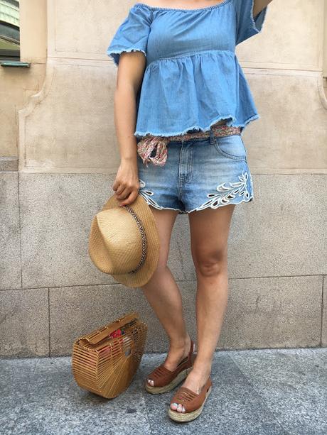 DOUBLE DENIM + STRAW HAT.- DOUBLE DENIM + STRAW HAT.-