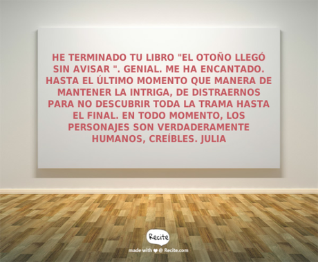 Más opiniones sobre “El otoño llegó sin avisar” y “La diferencia siempre está en los ojos del que mira”