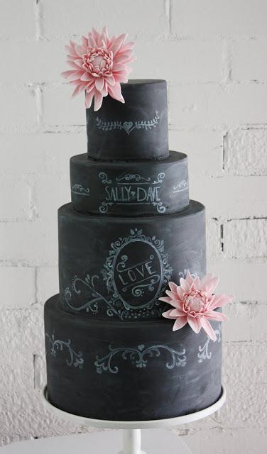 Chalkboard cakes, última tendencia en tartas de boda