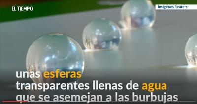 Burbujas de agua comestibles