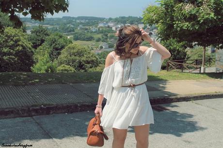 White Dress & Brown