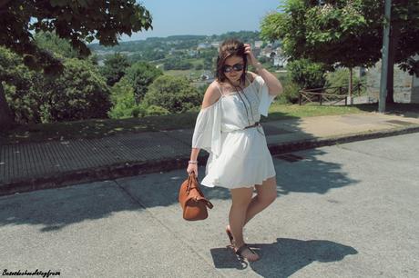 White Dress & Brown