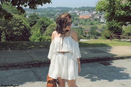 White Dress & Brown