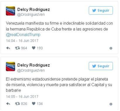 Venezuela ratifica apoyo a la República de Cuba frente a agresiones del Gobierno estadounidense