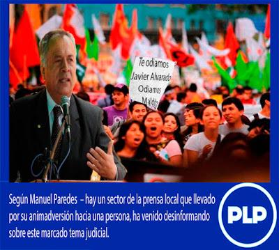 Manuel Paredes Dávila: EL PODER JUDICIAL NO FUNCIONA SOBRE MARCHAS…