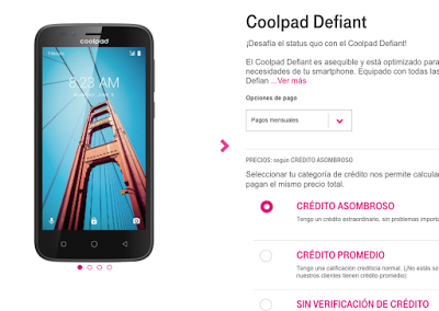 Compra El Coolpad Defiant en T-Mobile por US$100