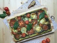 Sunday's Time #RecetasconPimientos pizza con pesto y queso de cabra receta