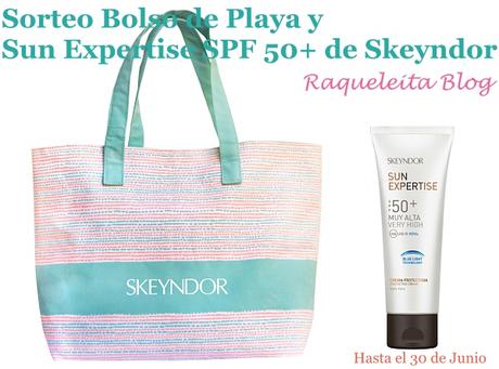 Sorteo Bolso de Playa y Sun Expertise SPF 50+ con Blue Light Technology de Skeyndor