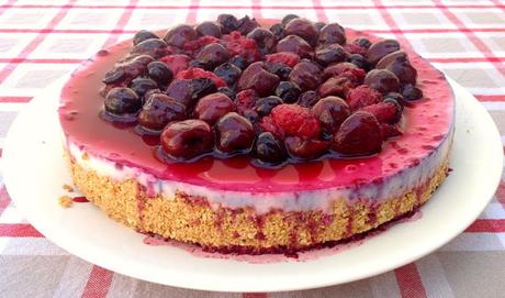 Cheesecake de frutos del bosque (sin horno)