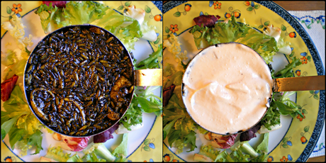 Arroz negro con gambas y chipirón: Emplatado