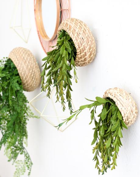 IKEAHACK macetas colgantes con cestillos de IKEA IKEAHACK macetas colgantes con cestillos de IKEA
