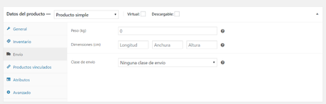 Crear productos simples en Woocommerce