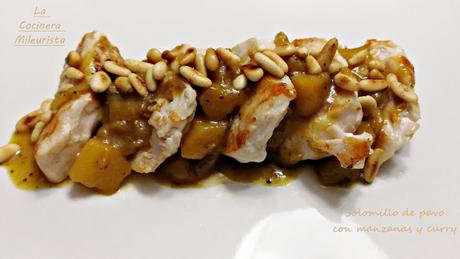 Solomillo de pavo con manzanas y curry