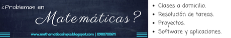 Matemáticas: Clases, tareas, proyectos, software, etc.