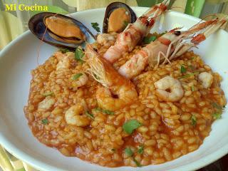 ARROZ MELOSO CON CIGALAS, GAMBAS, MEJILLONES Y LANGOSTINOS DE MALAGA