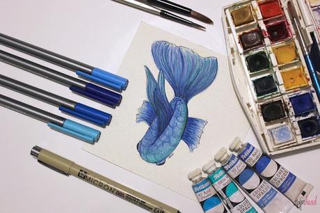 Dibujo con Acuarela: pez