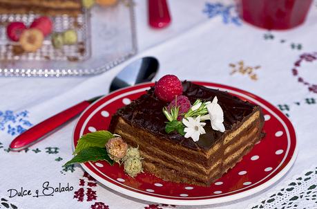 Tarta de Galletas y Chocolate de la Abuela