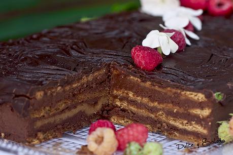 Tarta de Galletas y Chocolate de la Abuela