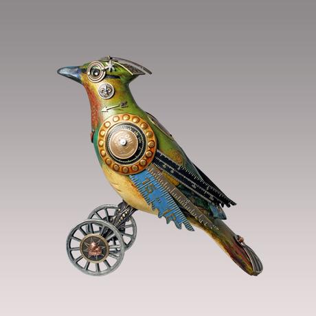 Jim & Tori: Mullanium, esculturas steampunk de pájaros cantores