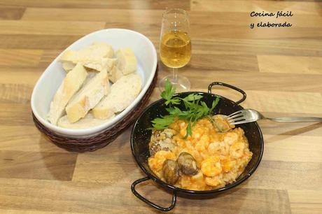 ARROZ MARINERO DE LANGOSTINOS, ALMEJAS Y GAMBAS