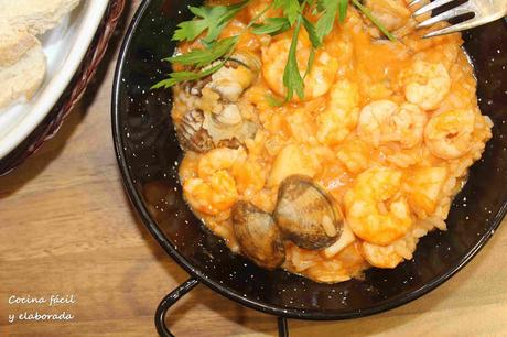 ARROZ MARINERO DE LANGOSTINOS, ALMEJAS Y GAMBAS