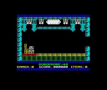 Prueba 'Roboprobe/48', un nuevo juego para Spectrum creado con AGD Prueba 'Roboprobe/48', un nuevo juego para Spectrum creado con AGD
