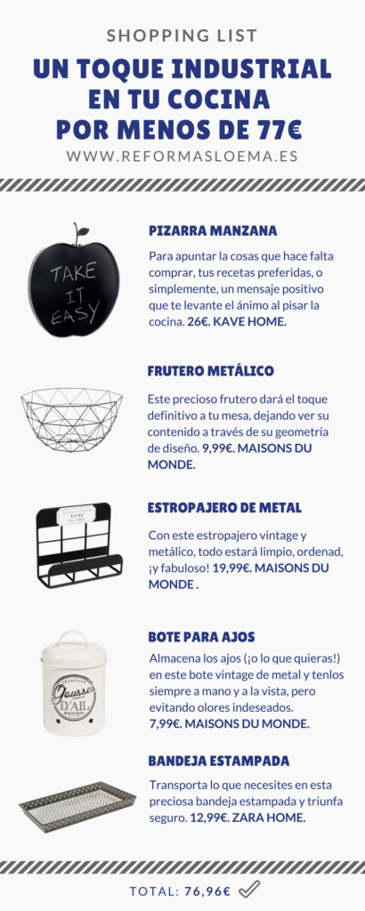 Dale un toque industrial a tu cocina por menos de 77€ Dale un toque industrial a tu cocina por menos de 77€