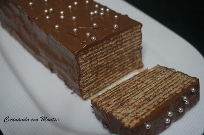 Tarta de chocolate y plátano sin horno