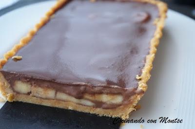 Tarta de chocolate y plátano sin horno